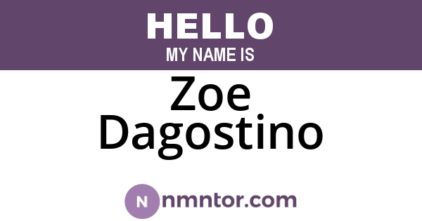 Zoe Dagostino