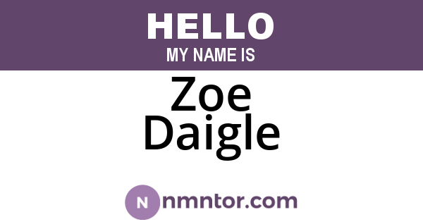 Zoe Daigle