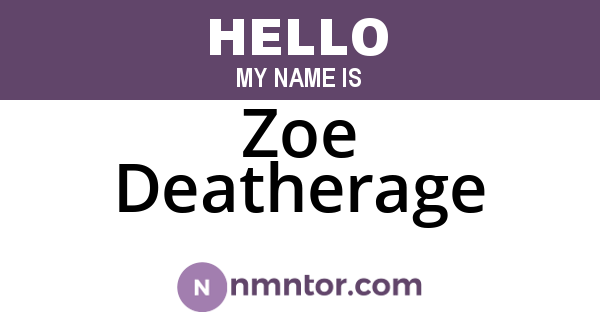 Zoe Deatherage