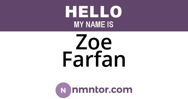 Zoe Farfan