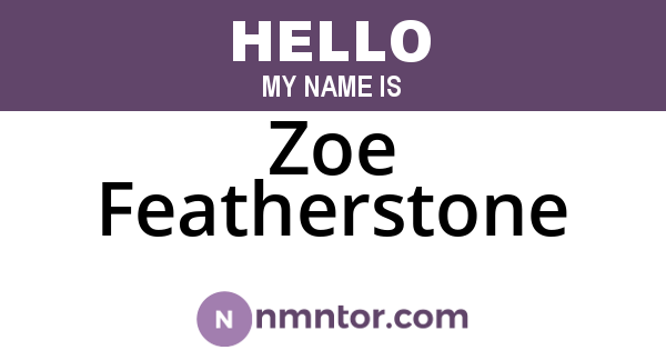 Zoe Featherstone