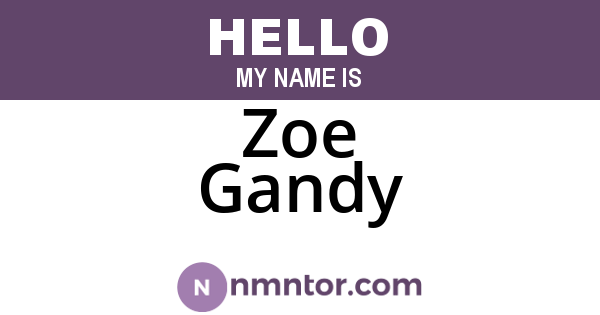 Zoe Gandy