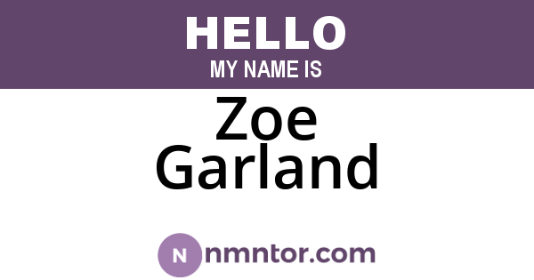 Zoe Garland