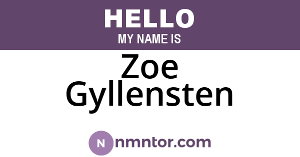 Zoe Gyllensten