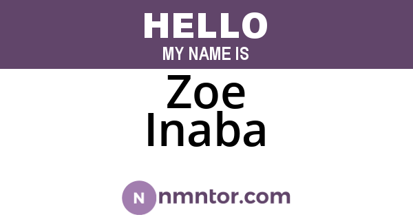 Zoe Inaba
