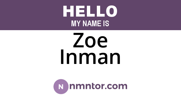 Zoe Inman