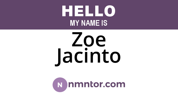 Zoe Jacinto