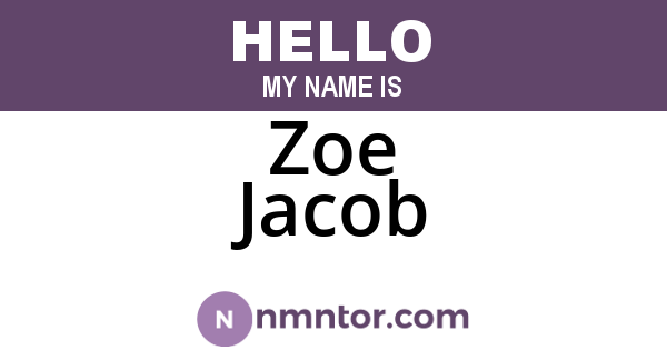 Zoe Jacob