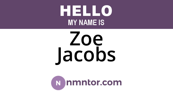 Zoe Jacobs