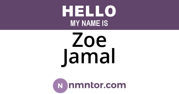 Zoe Jamal