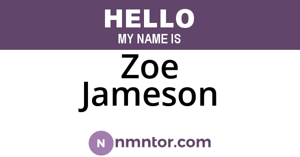 Zoe Jameson