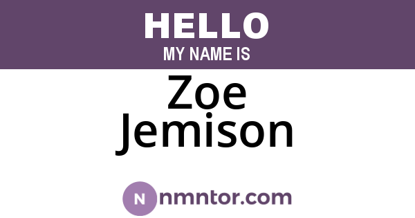 Zoe Jemison