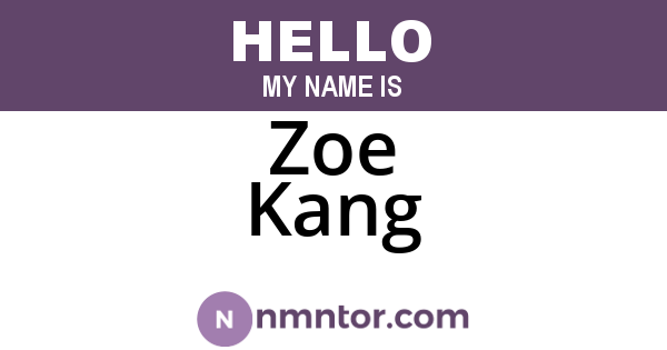 Zoe Kang