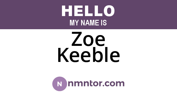 Zoe Keeble