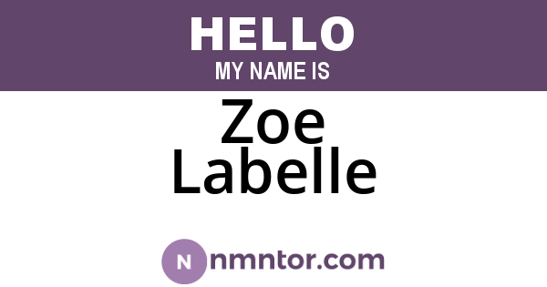 Zoe Labelle