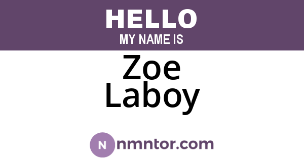 Zoe Laboy