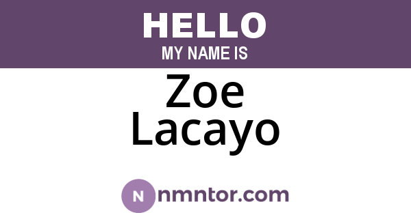 Zoe Lacayo