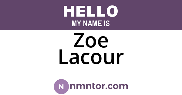 Zoe Lacour
