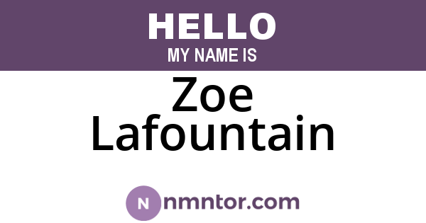 Zoe Lafountain