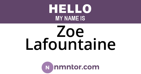 Zoe Lafountaine