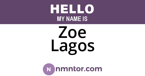 Zoe Lagos