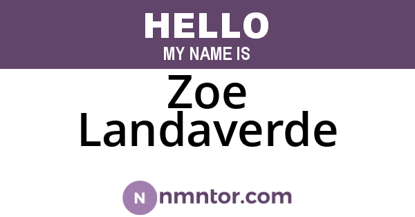 Zoe Landaverde