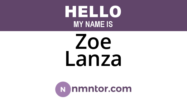 Zoe Lanza