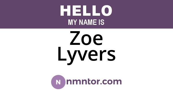Zoe Lyvers
