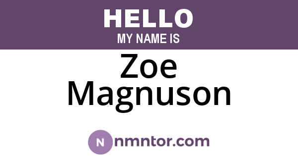 Zoe Magnuson