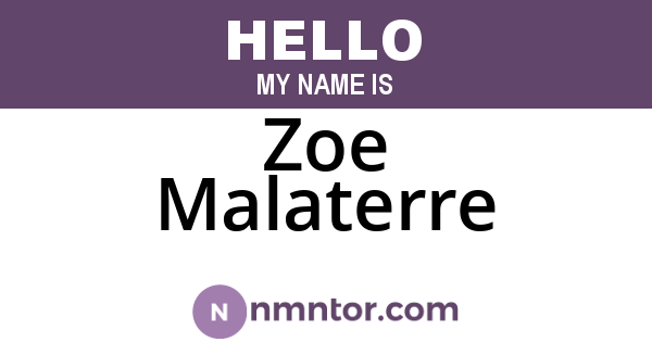 Zoe Malaterre