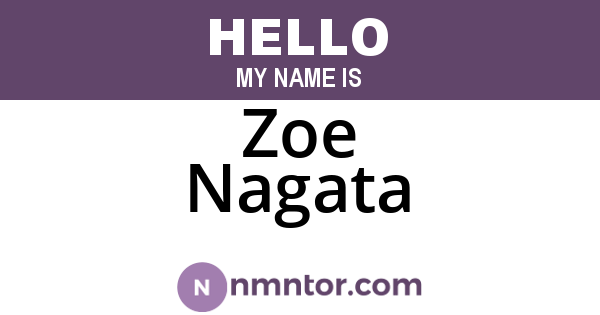 Zoe Nagata
