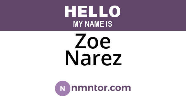 Zoe Narez