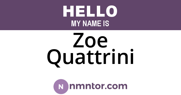 Zoe Quattrini