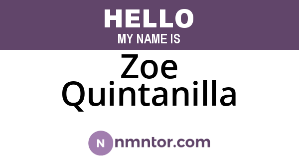 Zoe Quintanilla