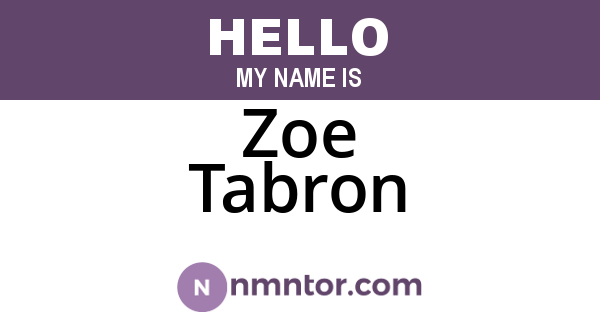 Zoe Tabron
