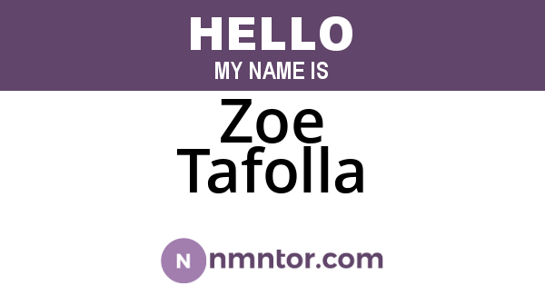 Zoe Tafolla