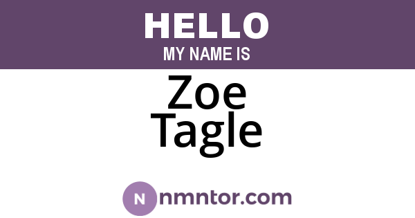 Zoe Tagle
