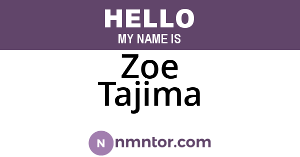 Zoe Tajima