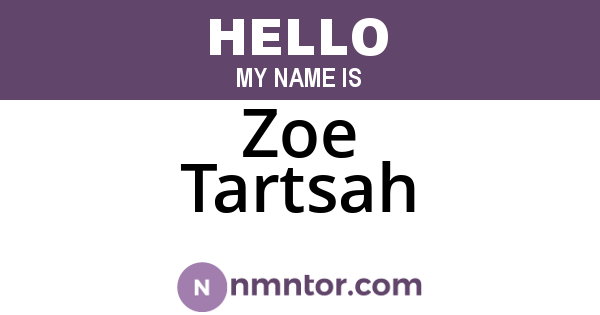 Zoe Tartsah