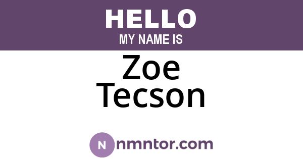 Zoe Tecson