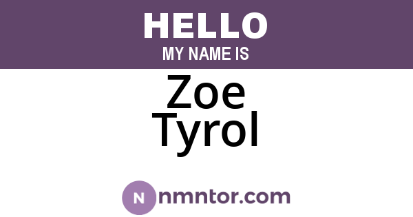 Zoe Tyrol