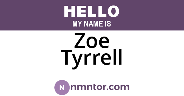 Zoe Tyrrell