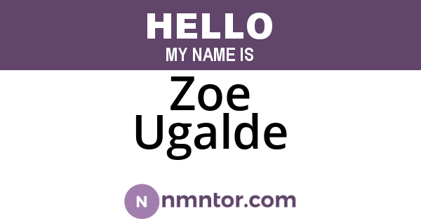 Zoe Ugalde