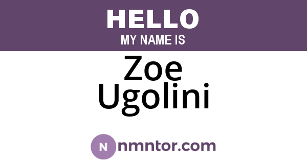 Zoe Ugolini
