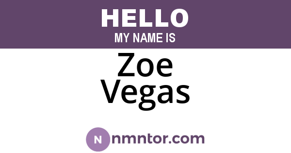 Zoe Vegas