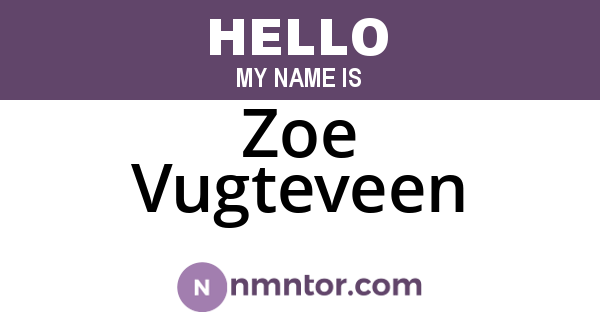 Zoe Vugteveen