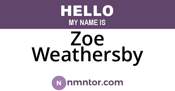 Zoe Weathersby