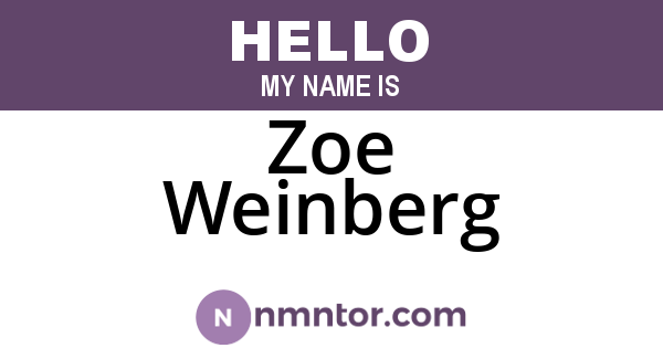 Zoe Weinberg