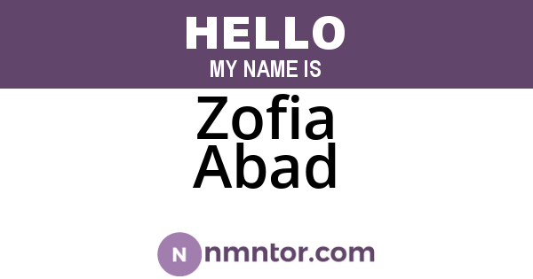 Zofia Abad