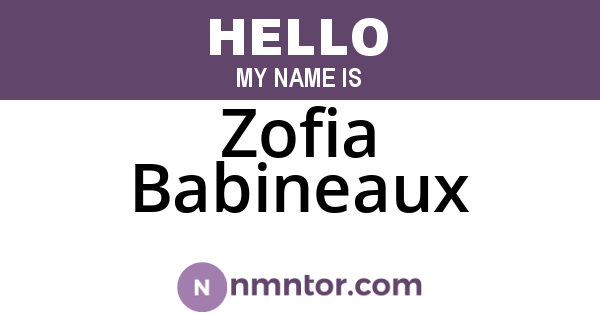 Zofia Babineaux